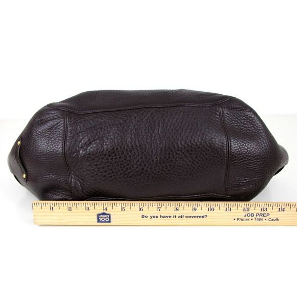 ROOMY Cole Haan DARK BROWN GENUINE LEATHER TOTE SHOULDER BAG HANDBAG PURSE - Picture 13 of 16